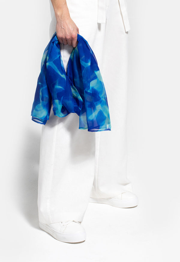 hot squash Chiffon Scarf Greek Print