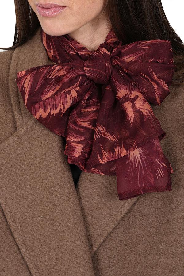 Hot Squash Chiffon Scarf Wine Phoenix