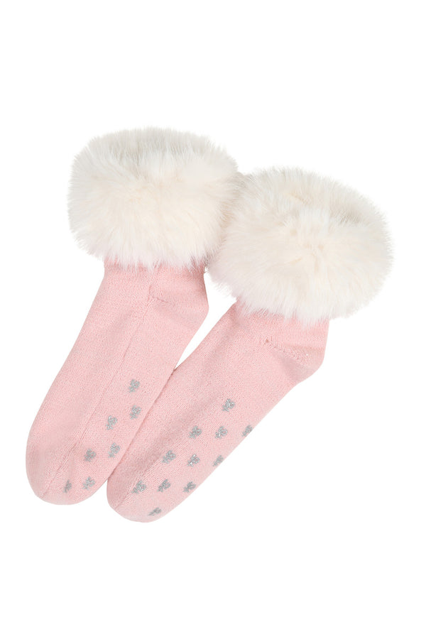 Hot Squash Cosy Slipper Socks Baby Pink
