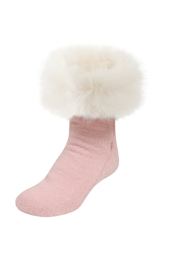 hot squash Cosy Slipper Socks Baby Pink