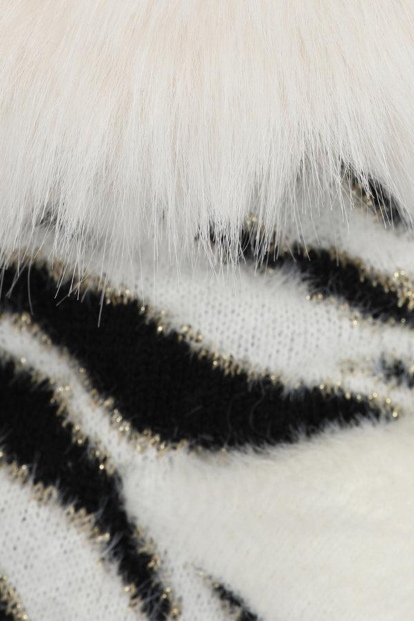 Hot Squash Cosy Slipper Socks Zebra Print