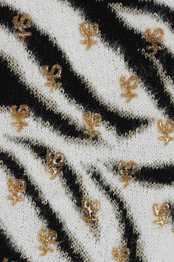 Hot Squash Cosy Slipper Socks Zebra Print