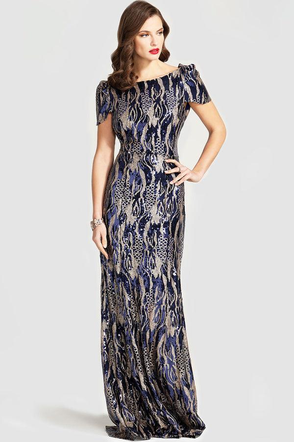 hot squash Cowl Back Maxi Sequin Dress