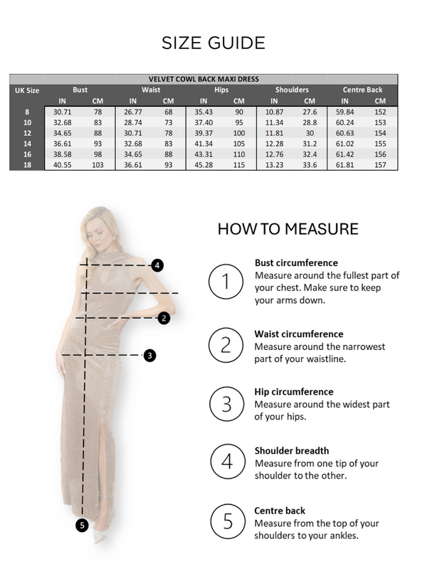 Hot Squash Cowl Back Maxi Velvet Dress