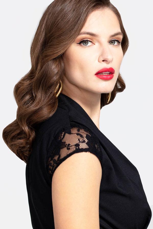 Hot Squash Crepe Jumpsuit With Lace Detail