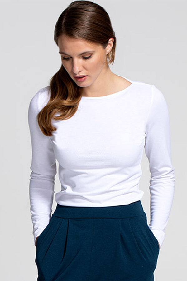 hot squash Easy Elegance Top Pure White