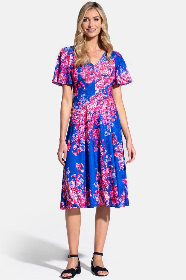 hot squash Fit and Flare Midi dress