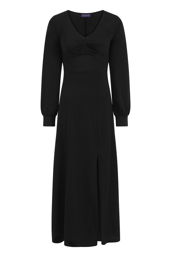 Hot Squash Gemma Dress With Long Sleeves Black