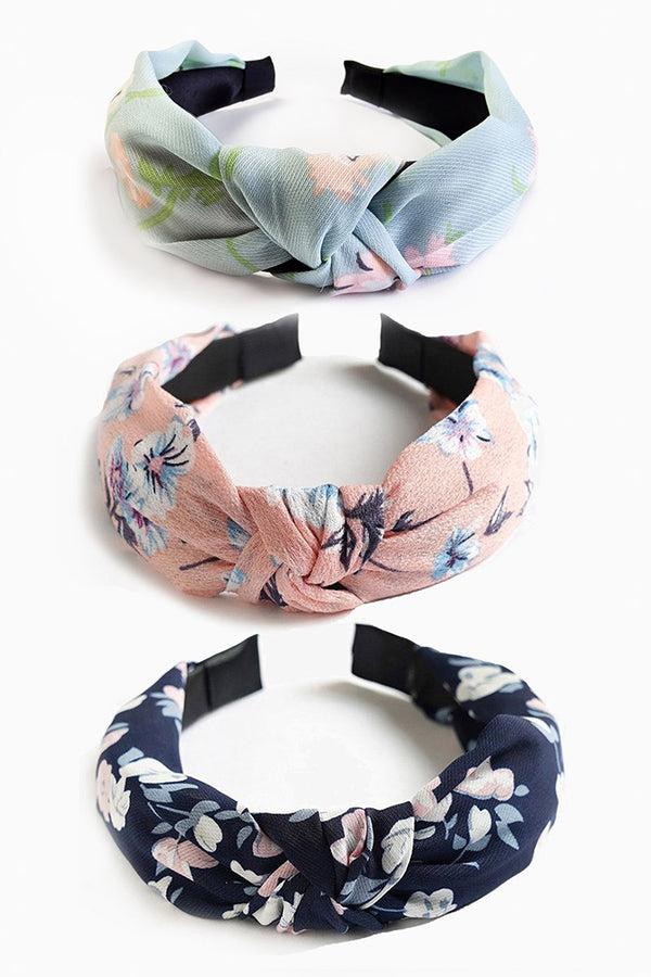 hot squash Head Band 3 Pack Floral