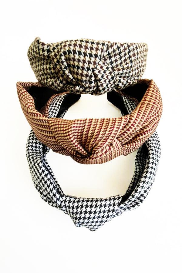 Hot Squash Head Band 3 Pack Retro Houndstooth