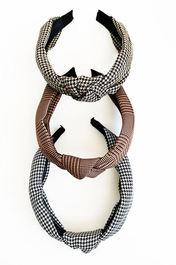 hot squash Head Band 3 Pack Retro Houndstooth