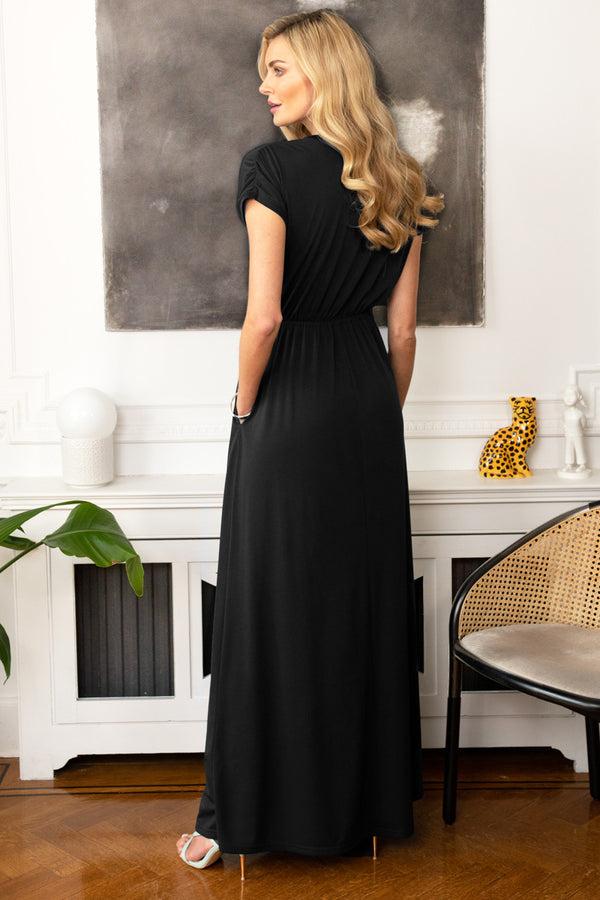 Hot Squash Jersey Maxi Dress Black