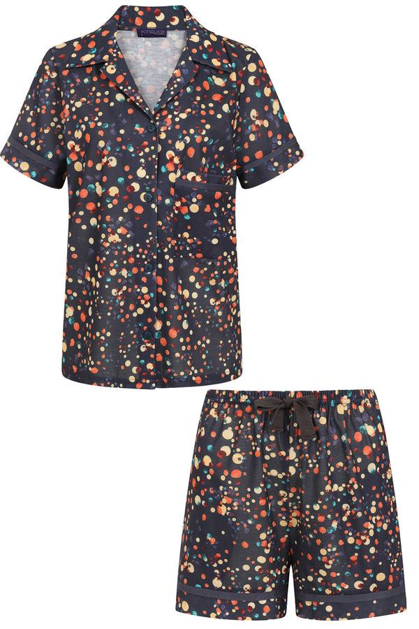 Hot Squash Jersey Shorts Pyjama Set With Buttons