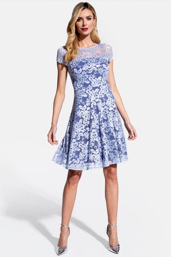 Hot Squash Lace Fit N Flare Dress Lilac
