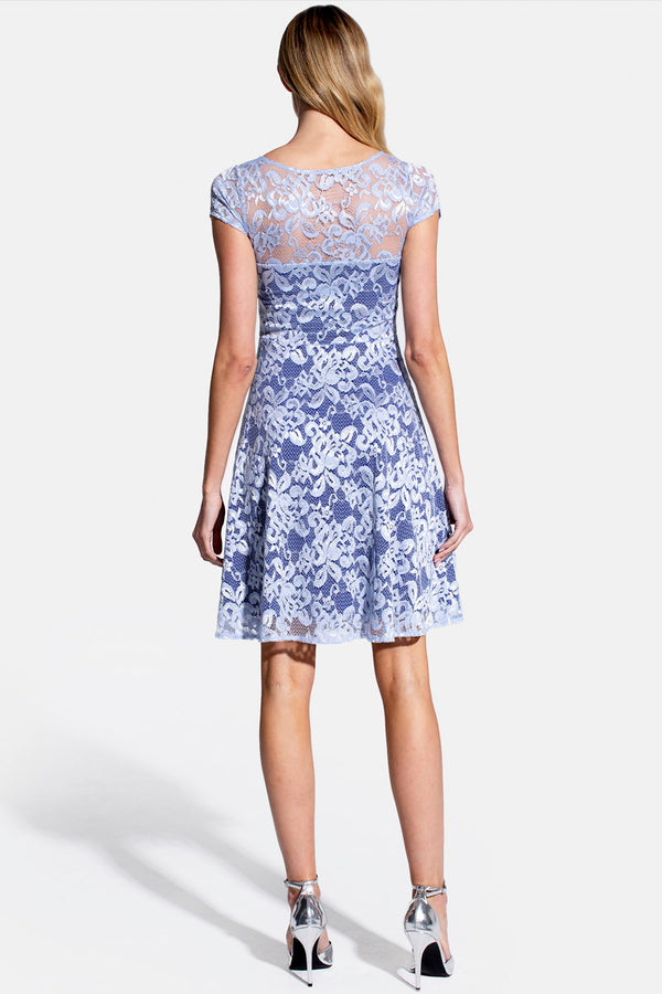 Hot Squash Lace Fit N Flare Dress Lilac