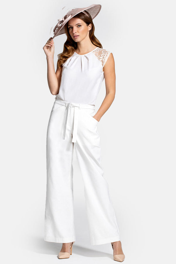 Hot Squash Linen Trousers Cream