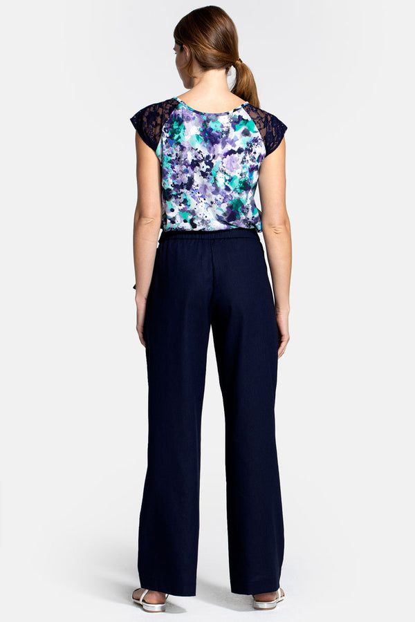 Hot Squash Linen Trousers Navy