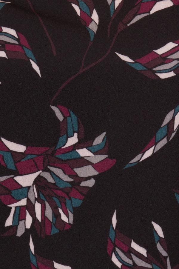 Hot Squash Midi Length Tea Dress Mosaic Flower