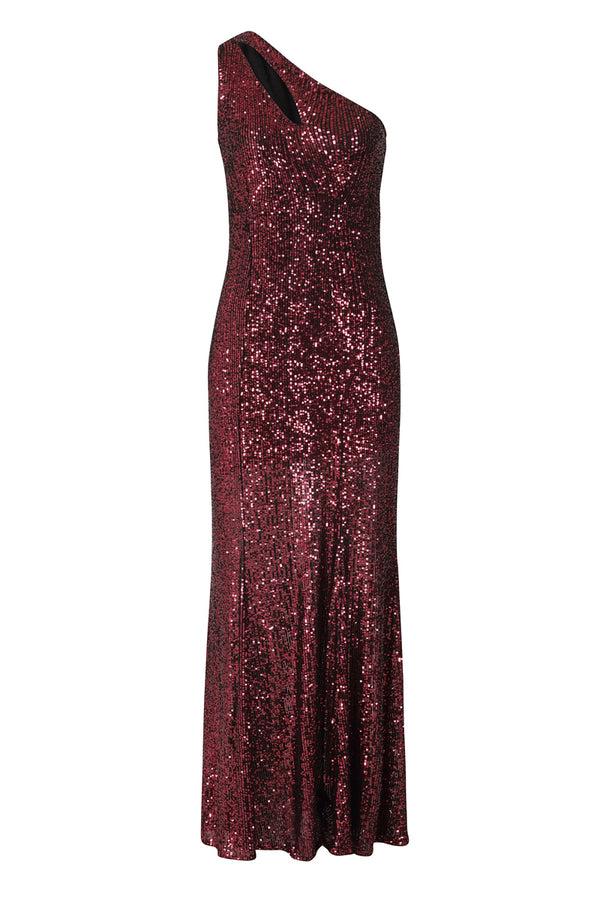 Hot Squash One Shoulder Sequin Maxi