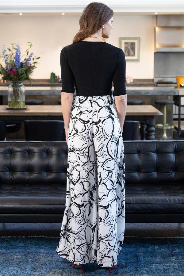 Hot Squash Palazzo Pants With Side Frill