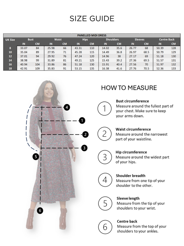 Hot Squash Panelled Midi Dress Tulip Print Fuchsia