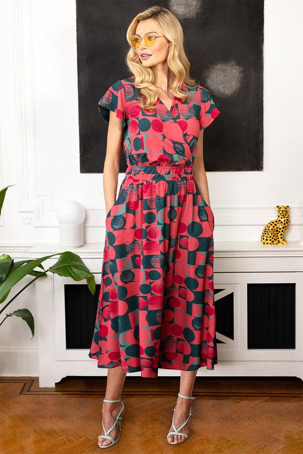 hot squash Petite Chiffon Midi Dress