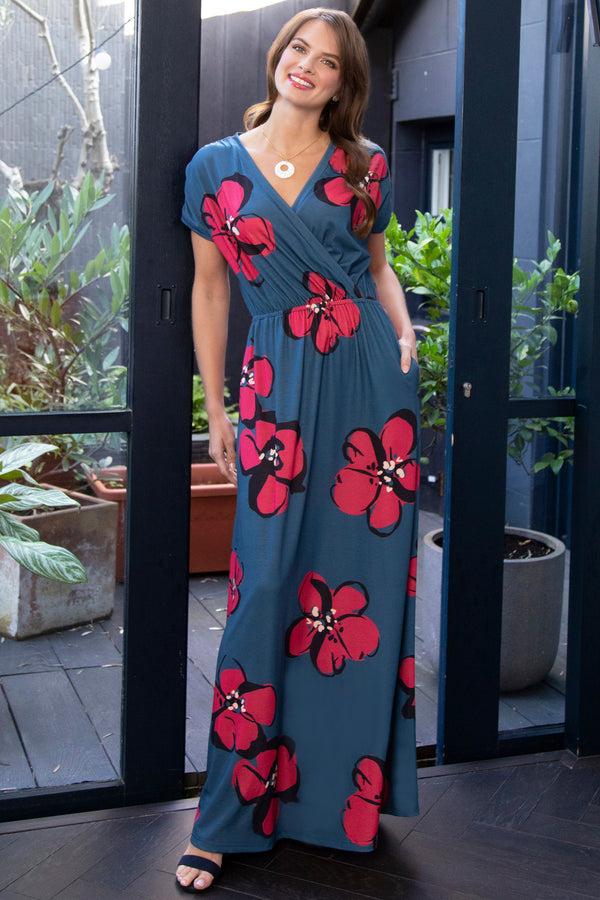 Hot Squash Petite Maxi Jersey Dress