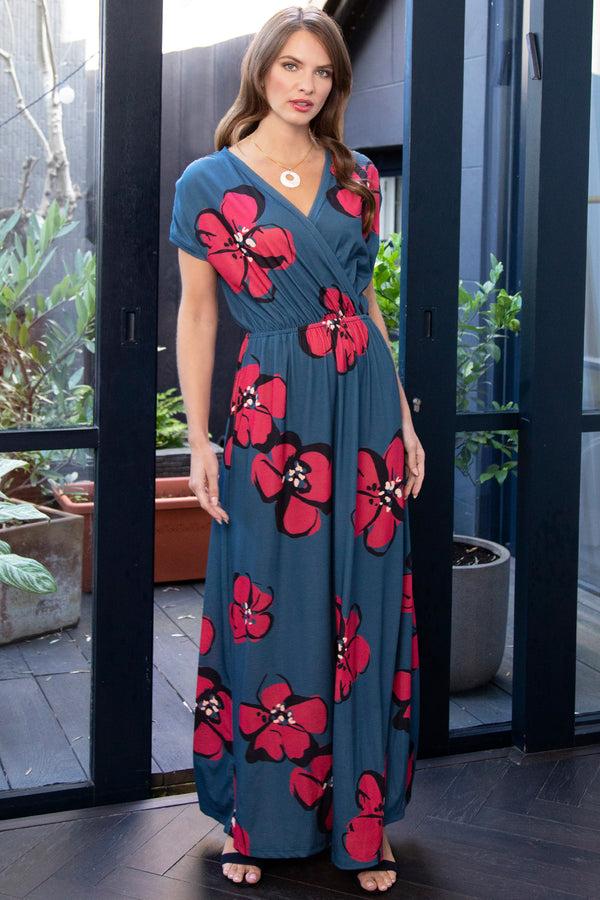 hot squash Petite Maxi Jersey Dress