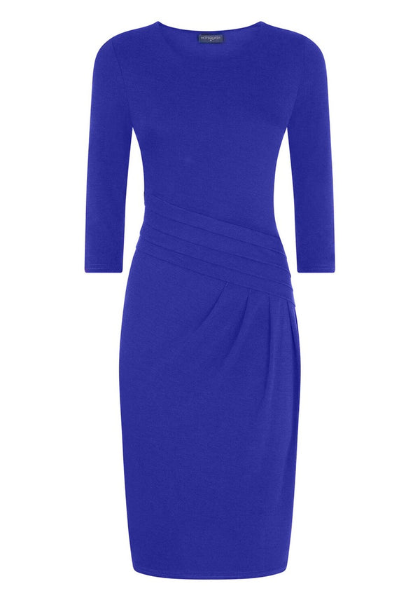 Hot Squash Pleat Waist Dress Midnight Blue