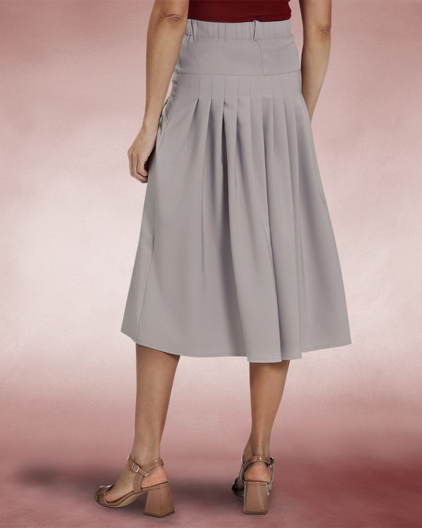 Hot Squash Pleated Utility Style Skirt