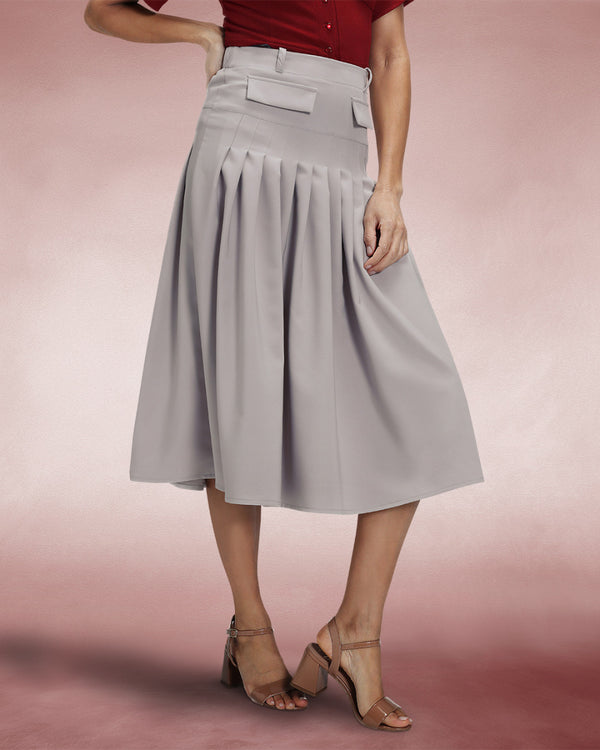 hot squash Pleated Utility Style Skirt
