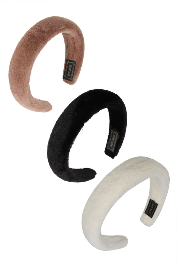 hot squash Plush Fleece Headbands 3 Pack