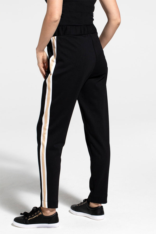 Hot Squash Ponte Trousers Black Cream