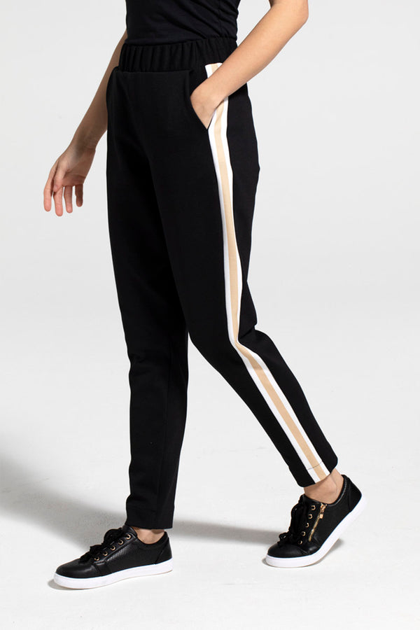 hot squash Ponte Trousers Black Cream