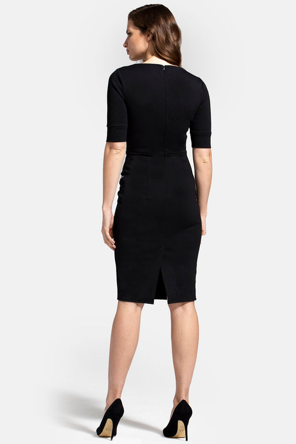Hot Squash Richmond Ponte Dress Black And Grey