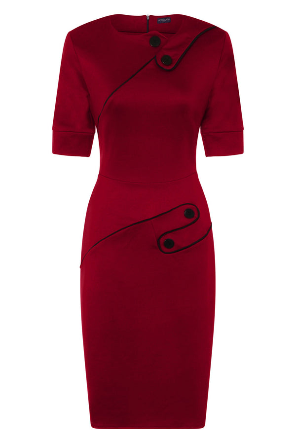 Hot Squash Richmond Ponte Dress Red