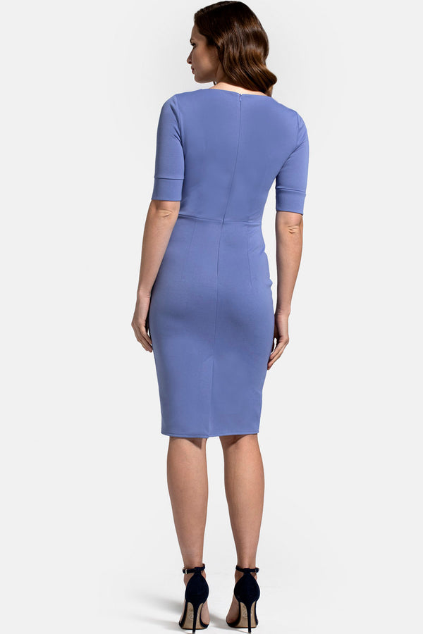 Hot Squash Richmond Ponte Dress Woodblue And Navy