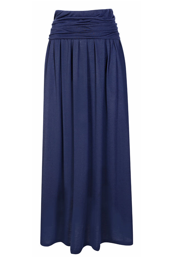 Hot Squash Roll Top Maxi Skirt Inky Navy