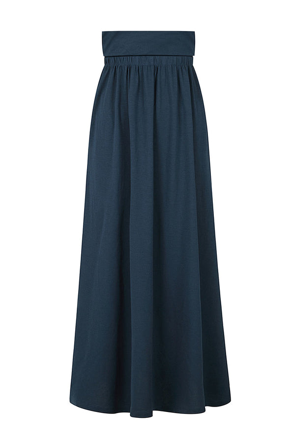 Hot Squash Roll Top Maxi Skirt Woodland Teal