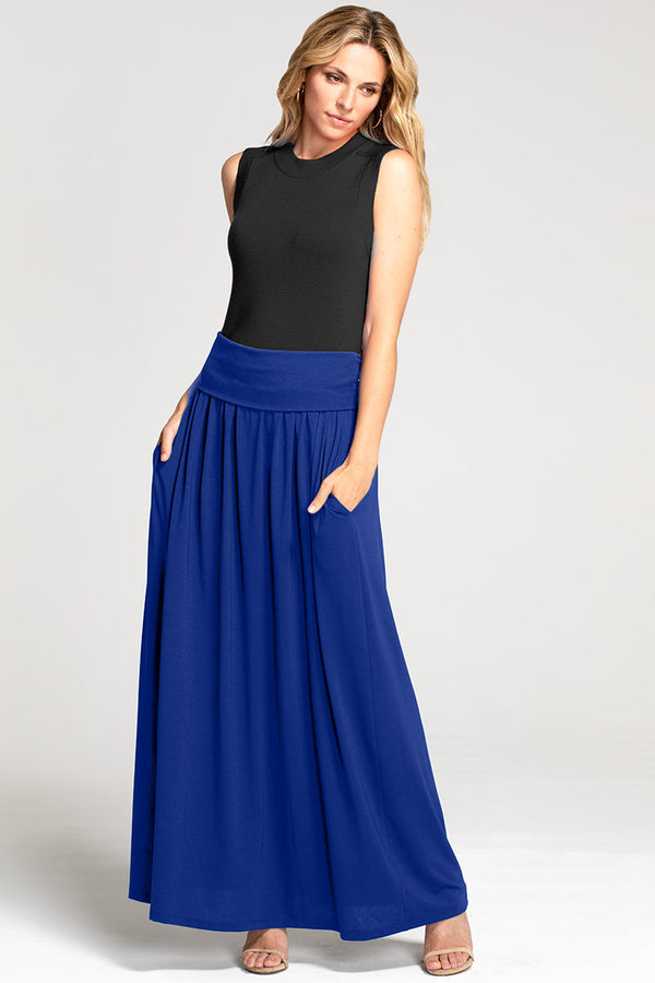 hot squash Roll Top Maxi Skirt