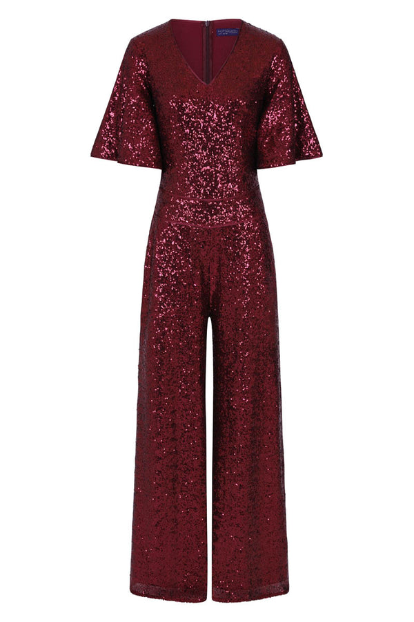 Hot Squash Sequin Batwing Jumpsuit