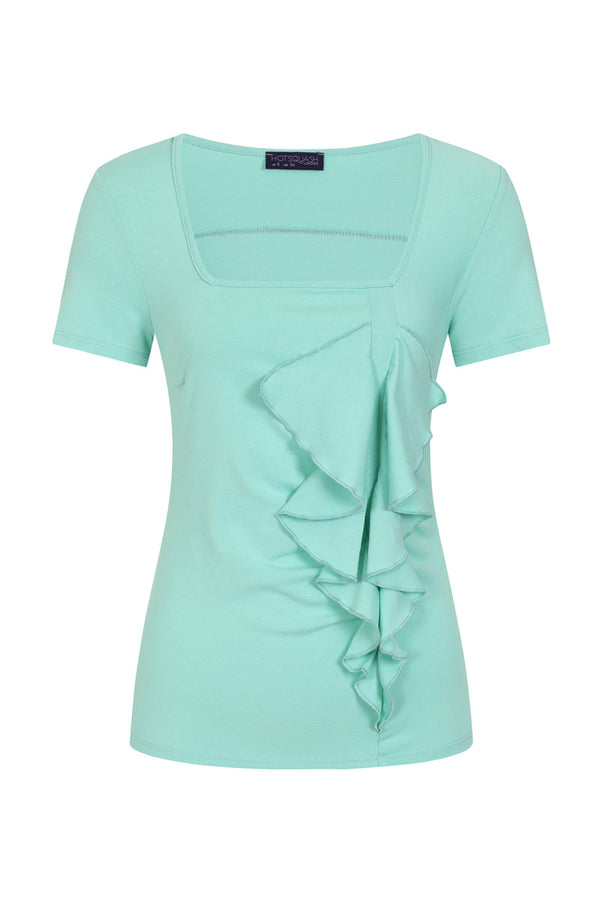 Hot Squash Short Sleeved Waterfall Top