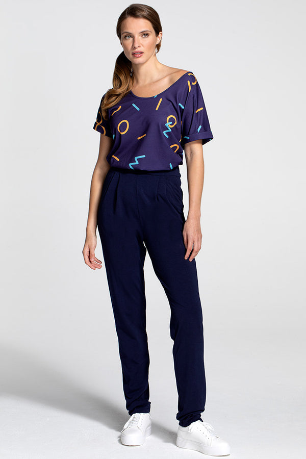 hot squash Slouch n Glam Trousers Navy