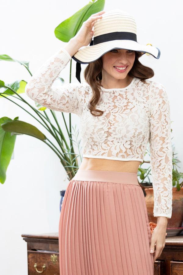 hot squash Stripe Detail Womens Sun Hat Beige