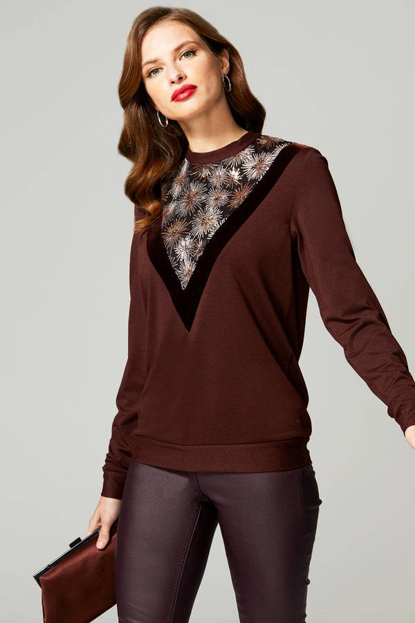 Hot Squash Sweater Top With Velvet