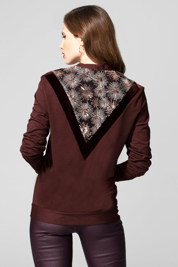 Hot Squash Sweater Top With Velvet