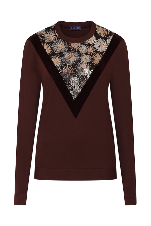 Hot Squash Sweater Top With Velvet