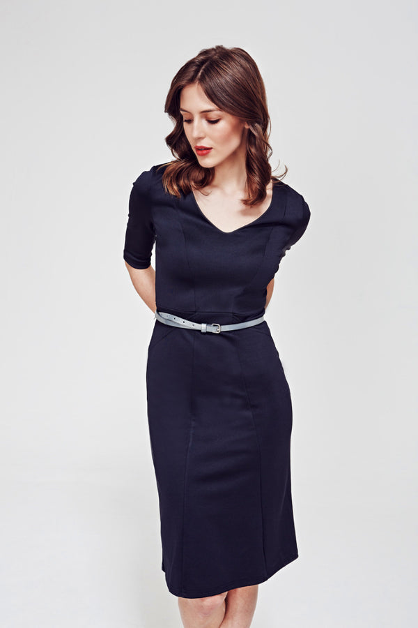 Hot Squash The Fitzrovia Ponte Dress Black