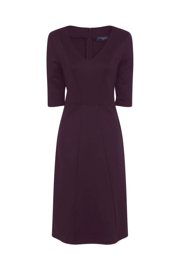 hot squash The Fitzrovia Ponte Dress Damson