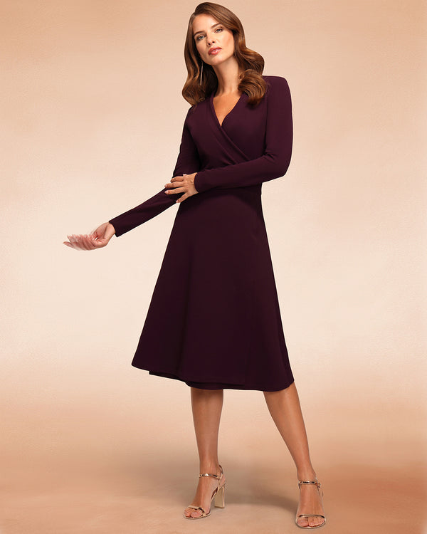 Hot Squash The Wrap Dress Damson